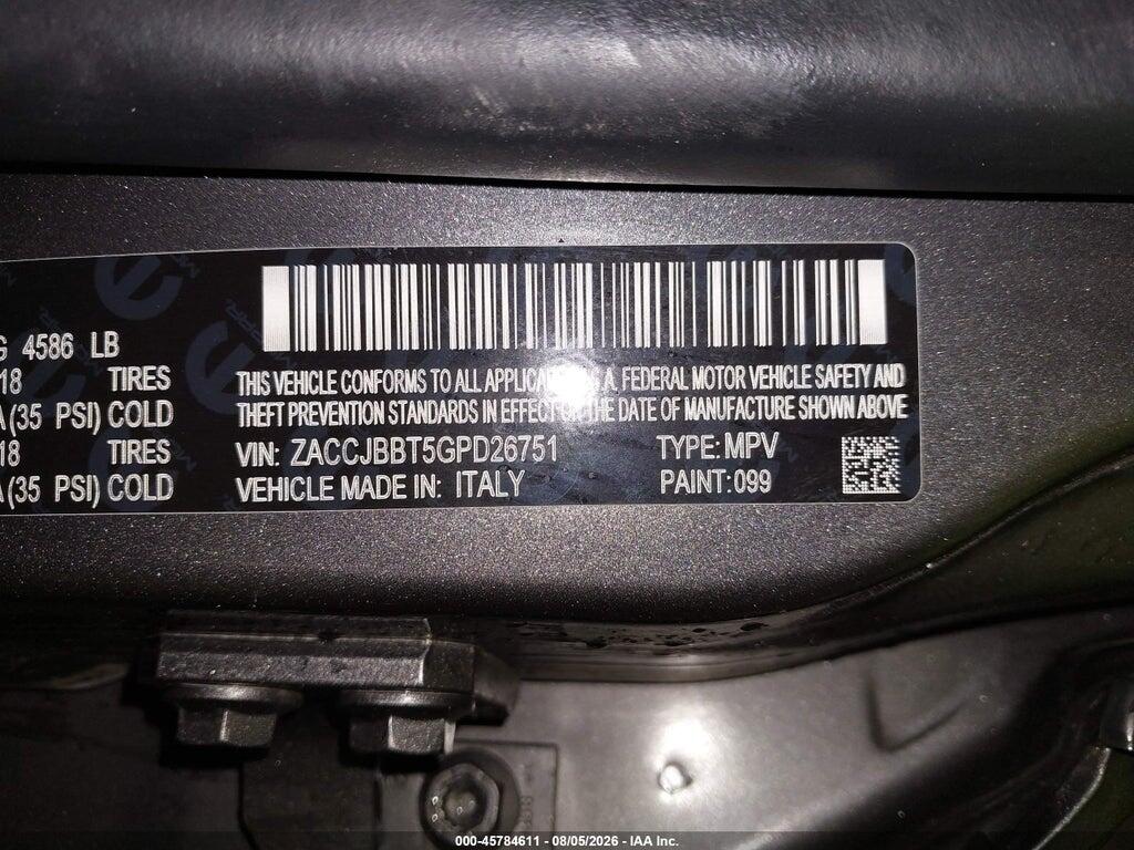 ZACCJBBT5GPD26751 2016 JEEP RENEGADE photo no. 9