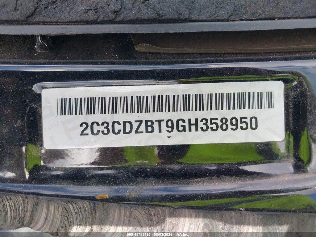 2C3CDZBT9GH358950 2016 DODGE CHALLENGER photo no. 9
