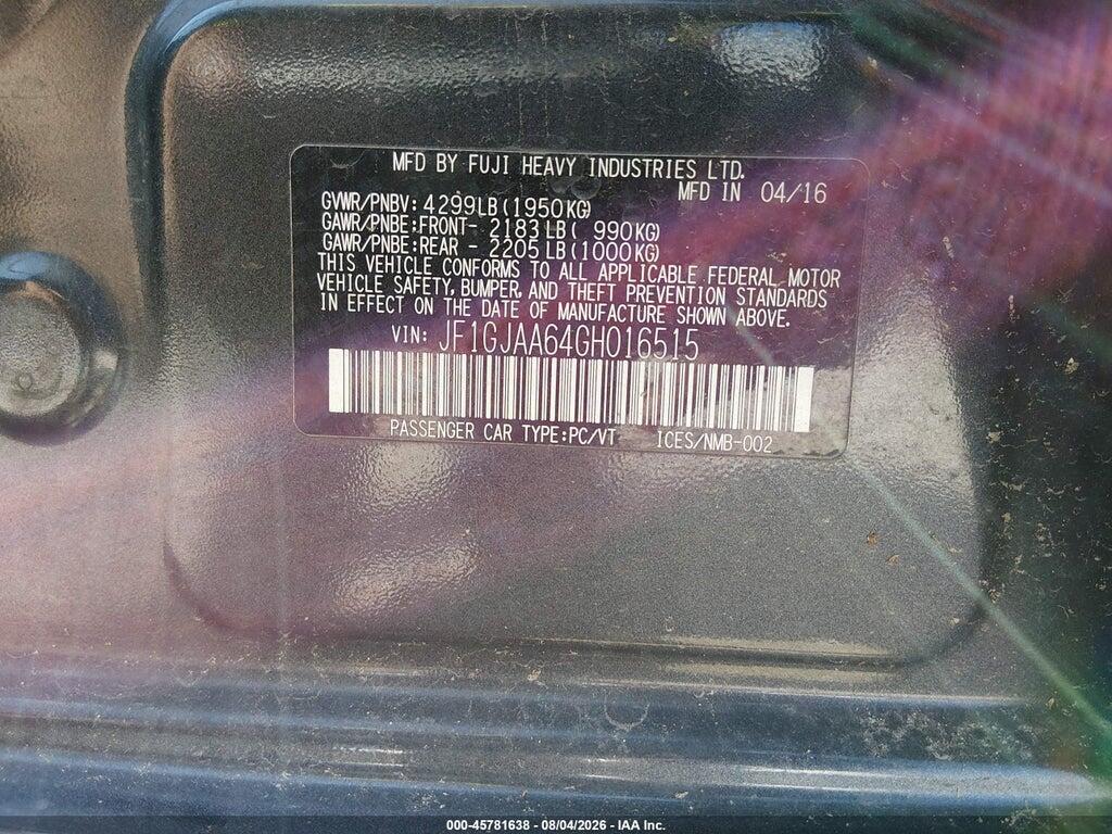 JF1GJAA64GH016515 2016 SUBARU IMPREZA photo no. 9