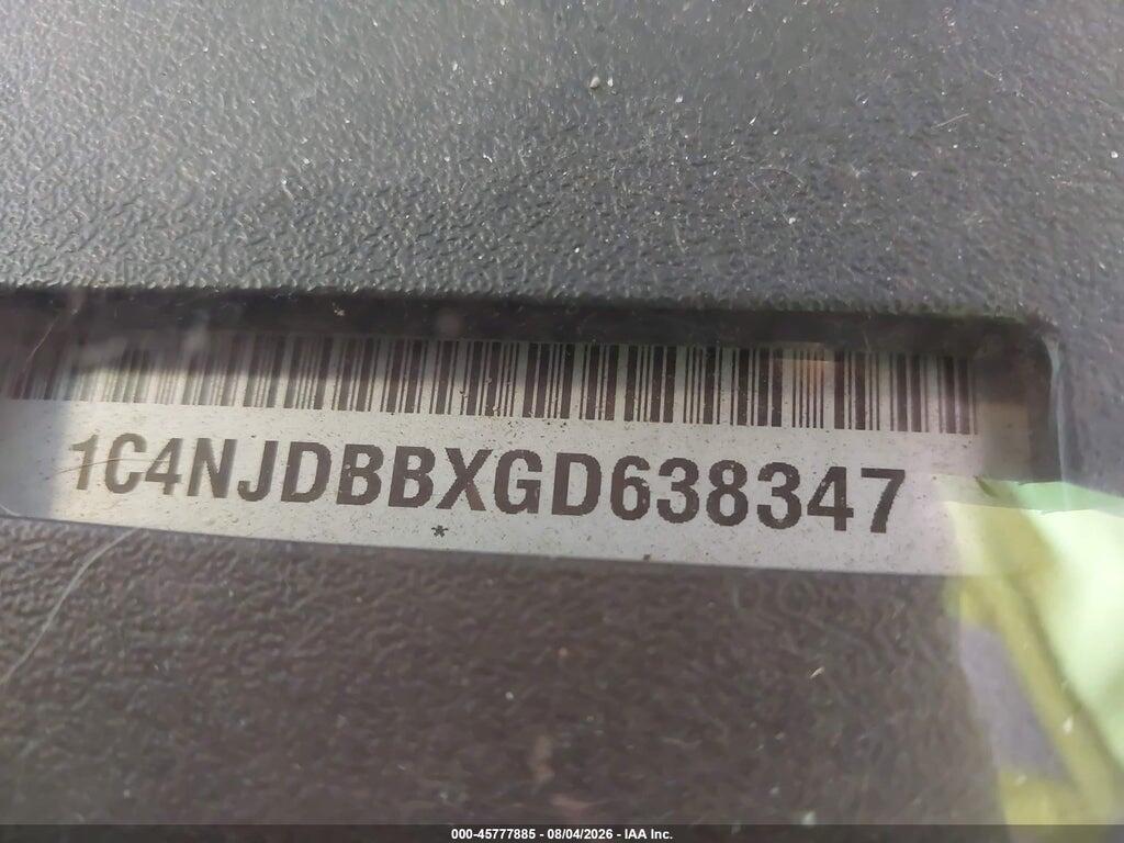 1C4NJDBBXGD638347 2016 JEEP COMPASS photo no. 9