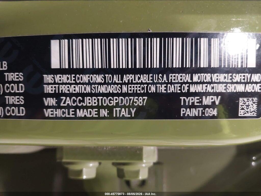 ZACCJBBT0GPD07587 2016 JEEP RENEGADE photo no. 9