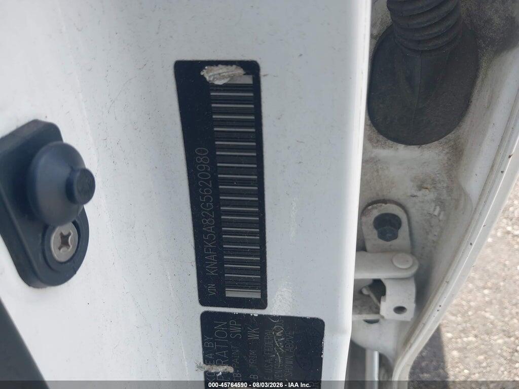KNAFK5A82G5620980 2016 KIA FORTE photo no. 9