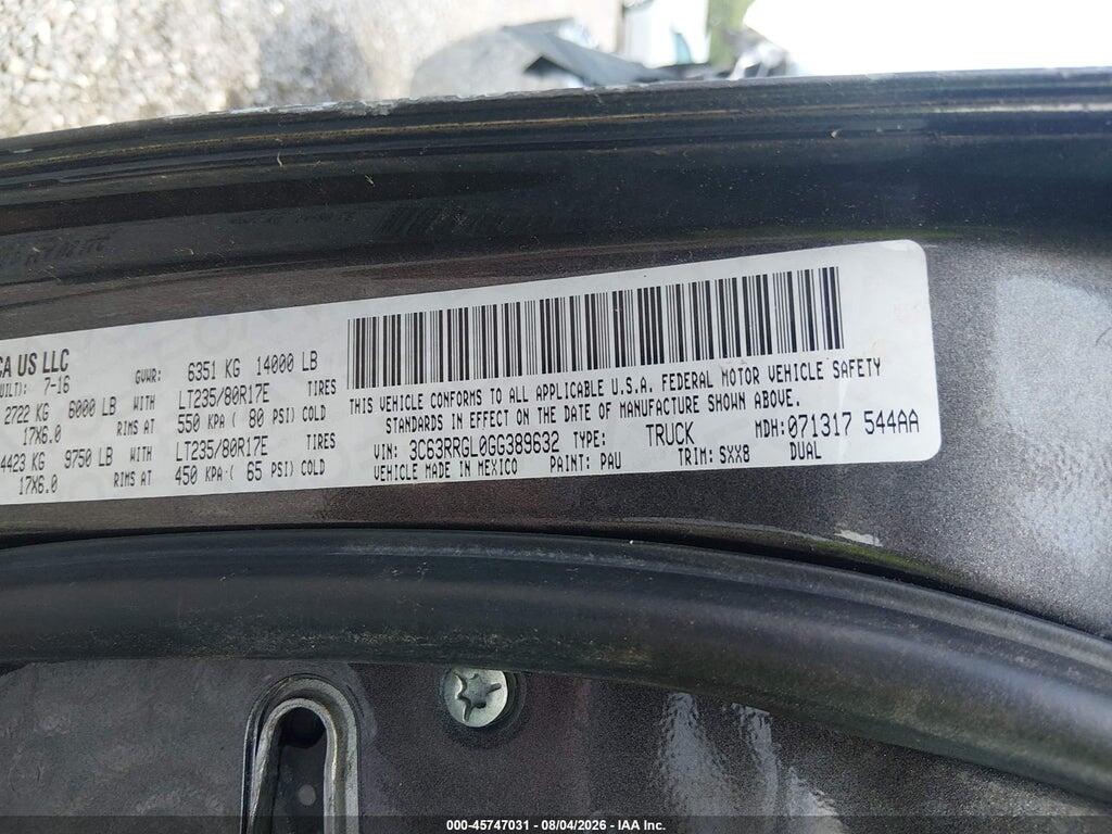 3C63RRGL0GG389632 2016 RAM 3500 photo no. 8