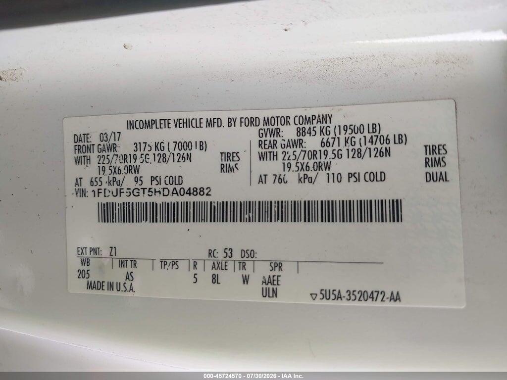 1FDUF5GT5HDA04882 2017 FORD F-550 CHASSIS photo no. 8