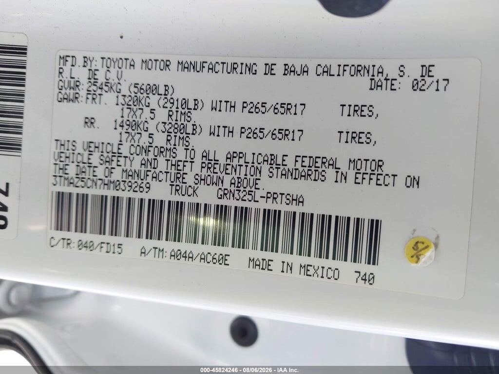 3TMAZ5CN7HM039269 2017 TOYOTA TACOMA photo no. 9