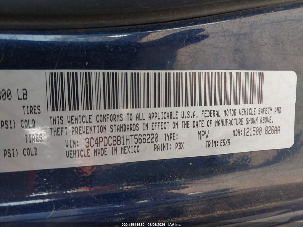 3C4PDCBB1HT566220 2017 DODGE JOURNEY photo no. 9