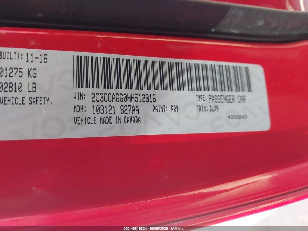 2C3CCAGG0HH512916 2017 CHRYSLER 300 photo no. 9