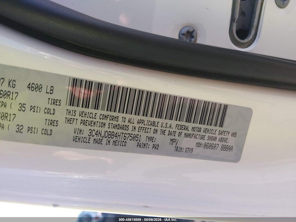 3C4NJDBB4HT675051 2017 JEEP NEW COMPASS photo no. 9