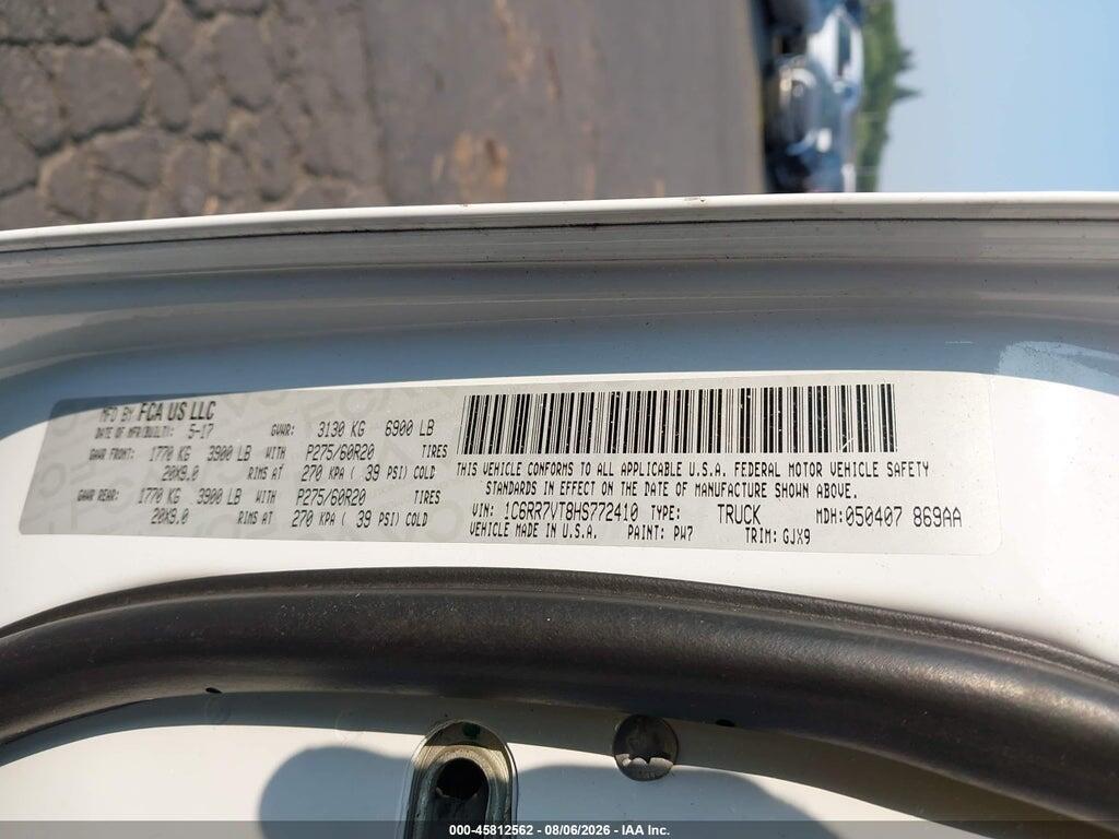 1C6RR7VT8HS772410 2017 RAM 1500 photo no. 9