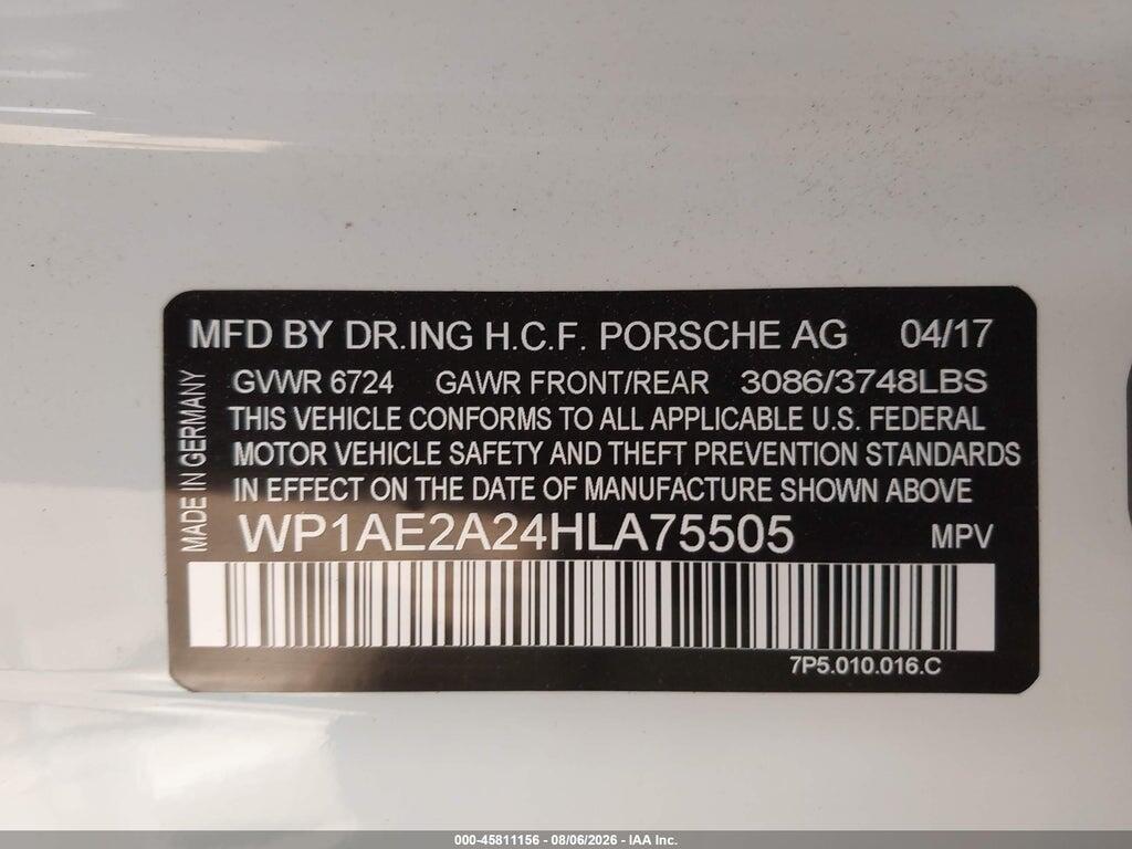 WP1AE2A24HLA75505 2017 PORSCHE CAYENNE E-HYBRID photo no. 9