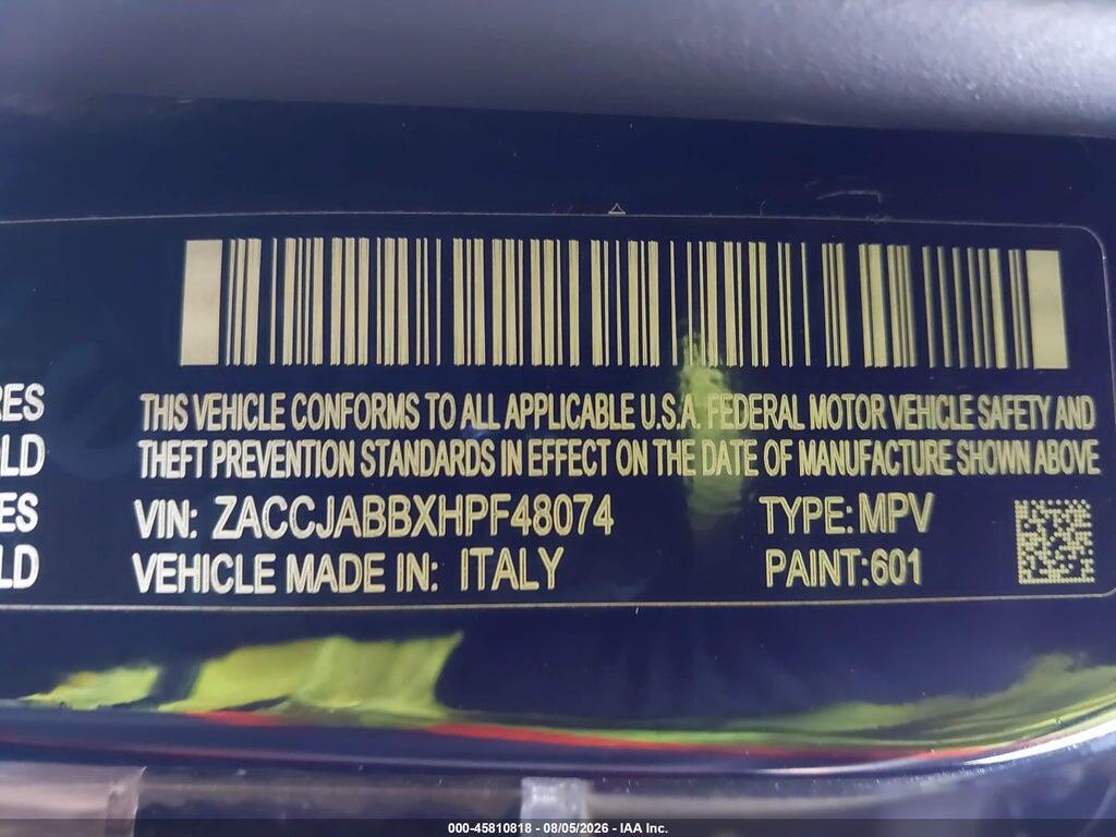 ZACCJABBXHPF48074 2017 JEEP RENEGADE photo no. 9