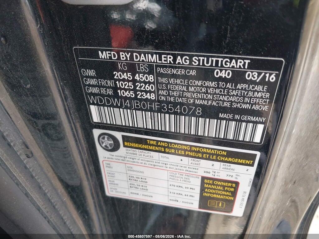 WDDWJ4JB0HF354078 2017 MERCEDES-BENZ C 300 photo no. 9