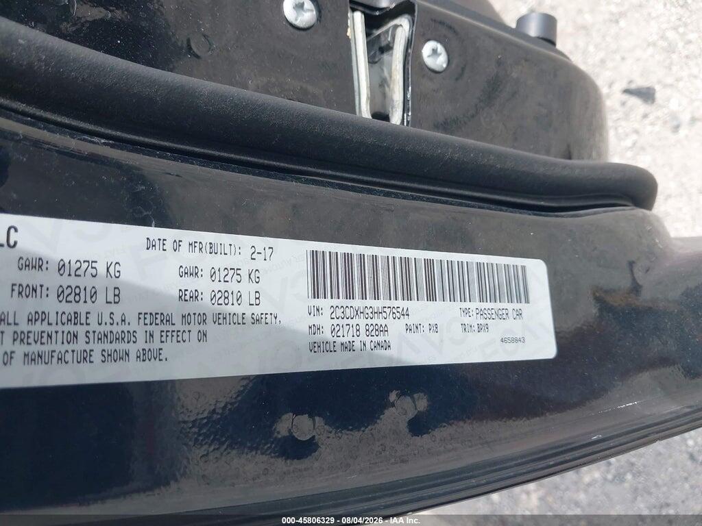 2C3CDXHG3HH576544 2017 DODGE CHARGER photo no. 9