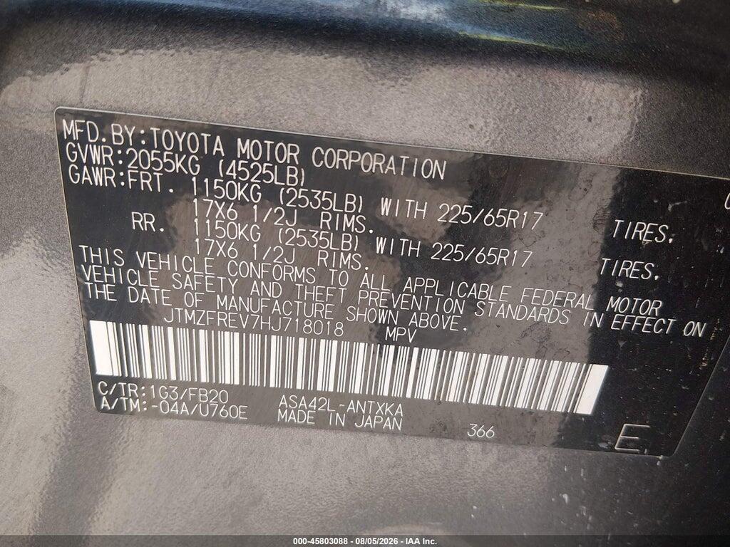 JTMZFREV7HJ718018 2017 TOYOTA RAV4 photo no. 9
