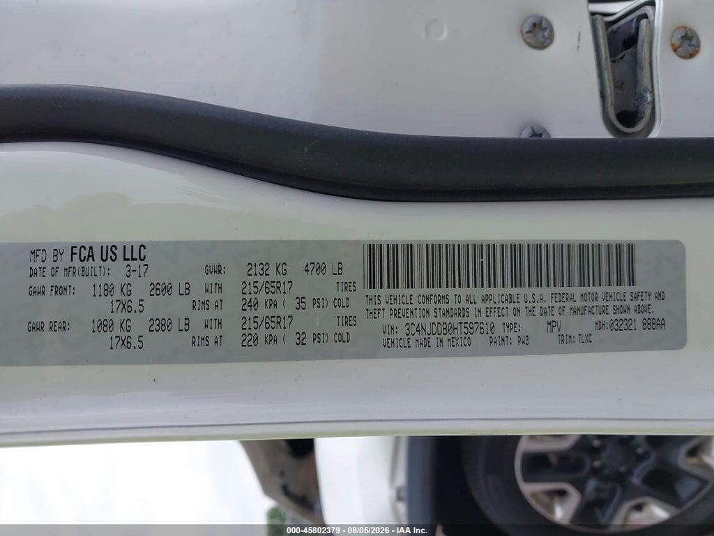 3C4NJDDB0HT597610 2017 JEEP NEW COMPASS photo no. 9