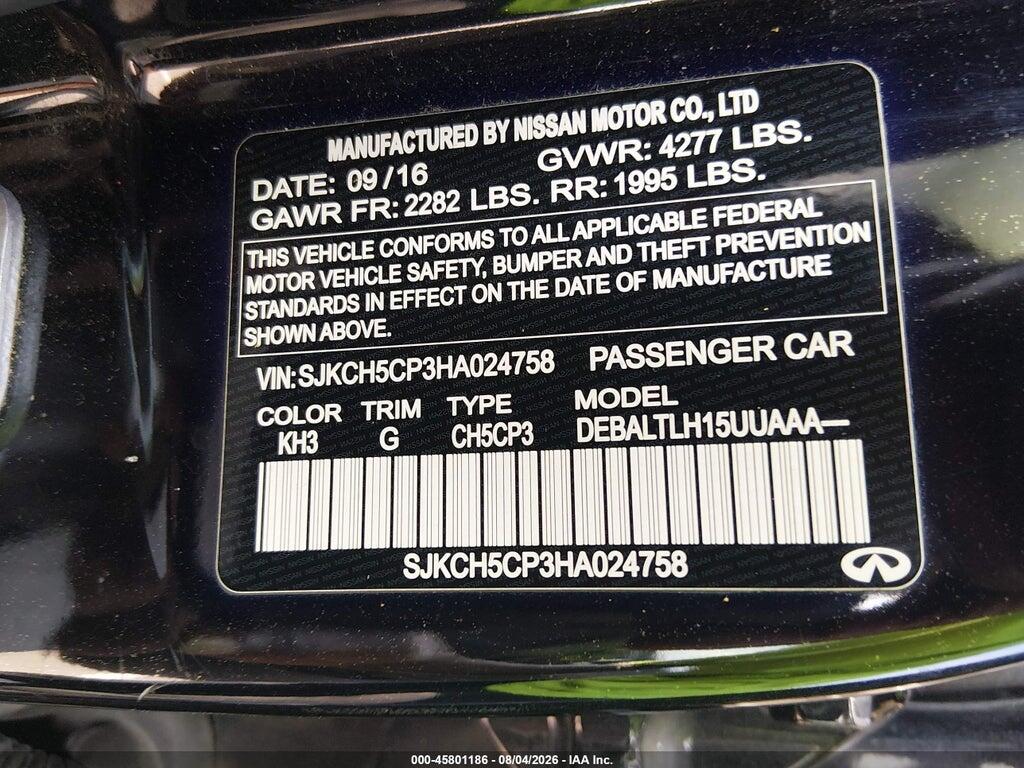 SJKCH5CP3HA024758 2017 INFINITI QX30 photo no. 9