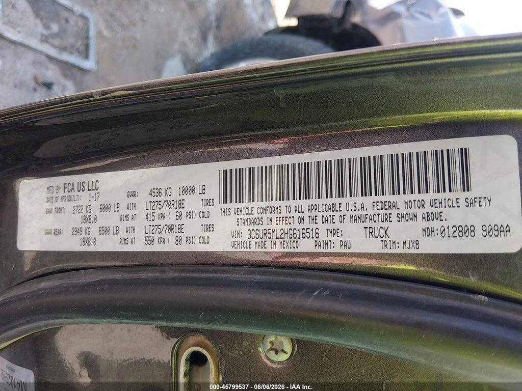 3C6UR5ML2HG616516 2017 RAM 2500 photo no. 9