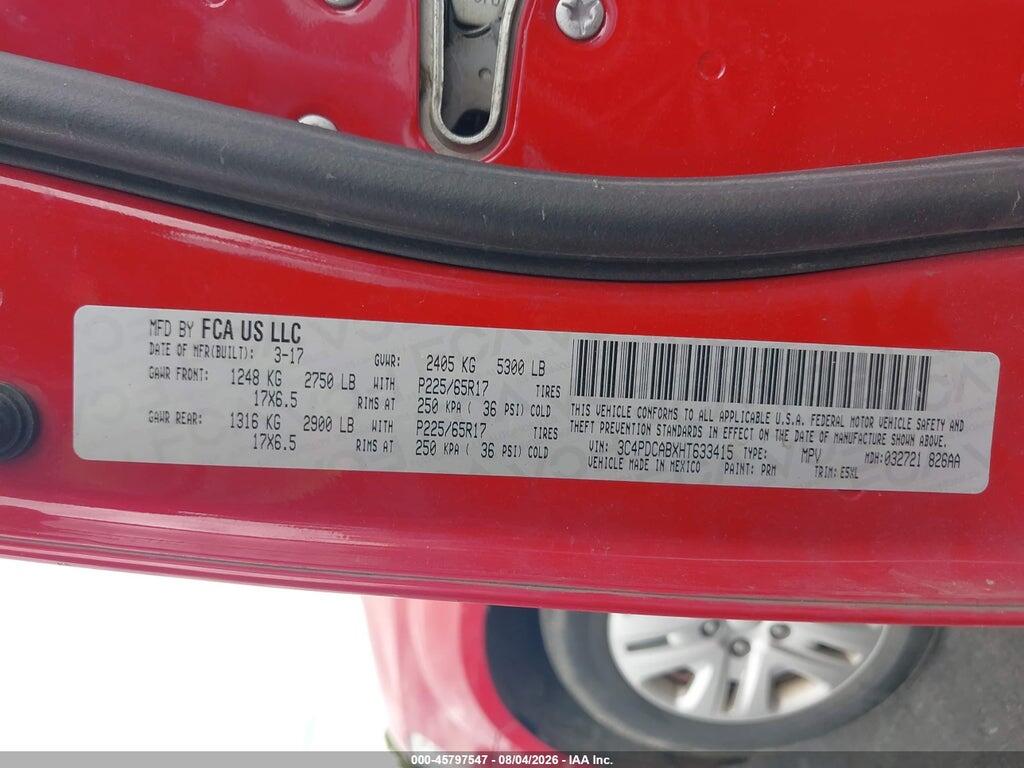 3C4PDCABXHT633415 2017 DODGE JOURNEY photo no. 9