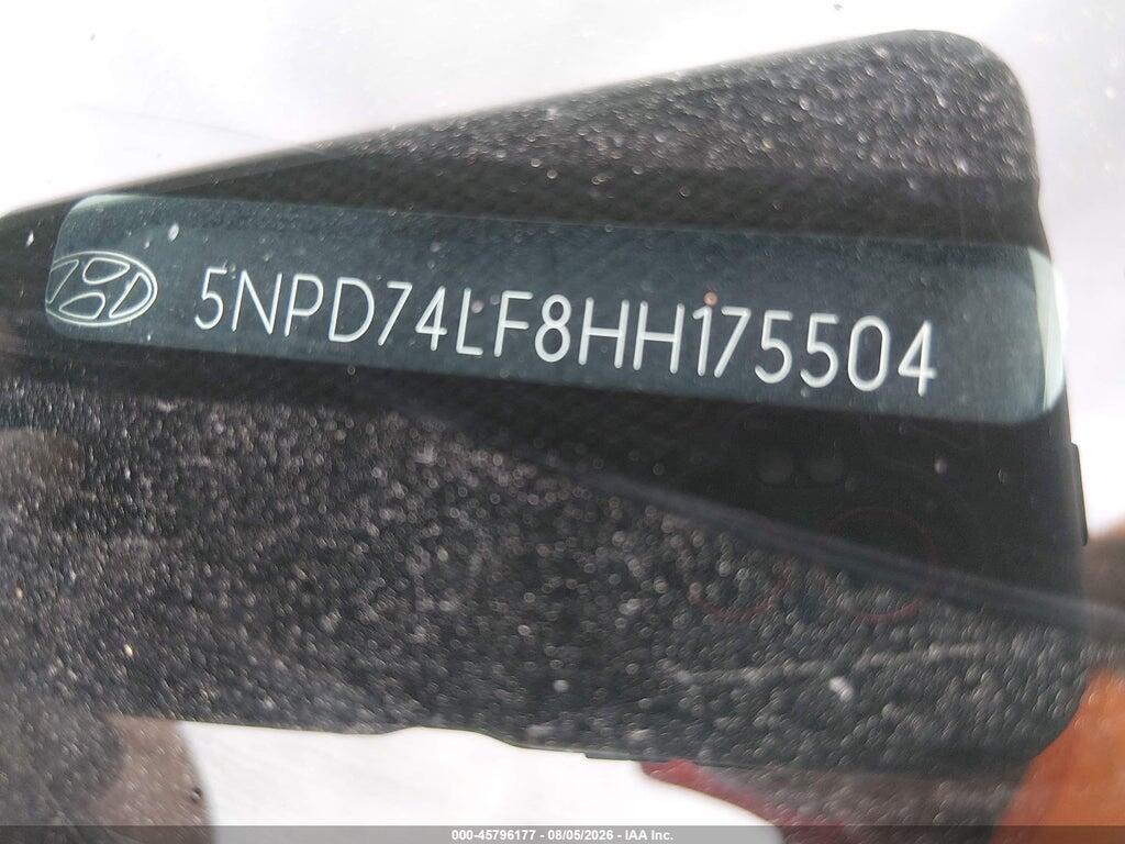 5NPD74LF8HH175504 2017 HYUNDAI ELANTRA photo no. 9