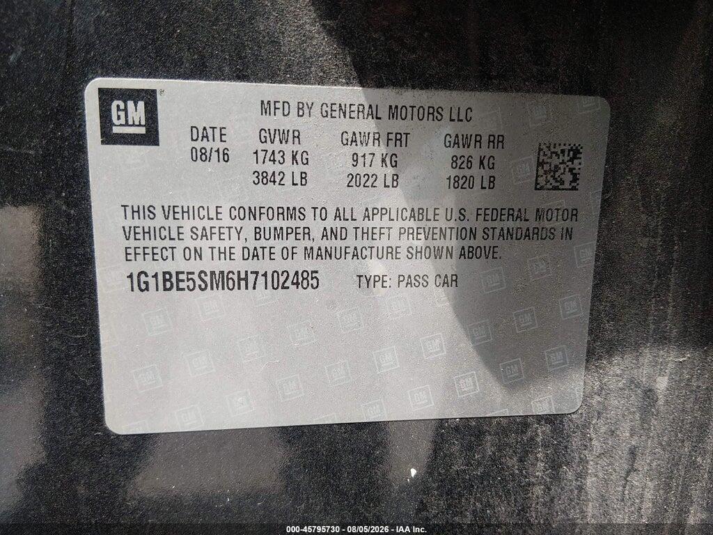 1G1BE5SM6H7102485 2017 CHEVROLET CRUZE photo no. 9