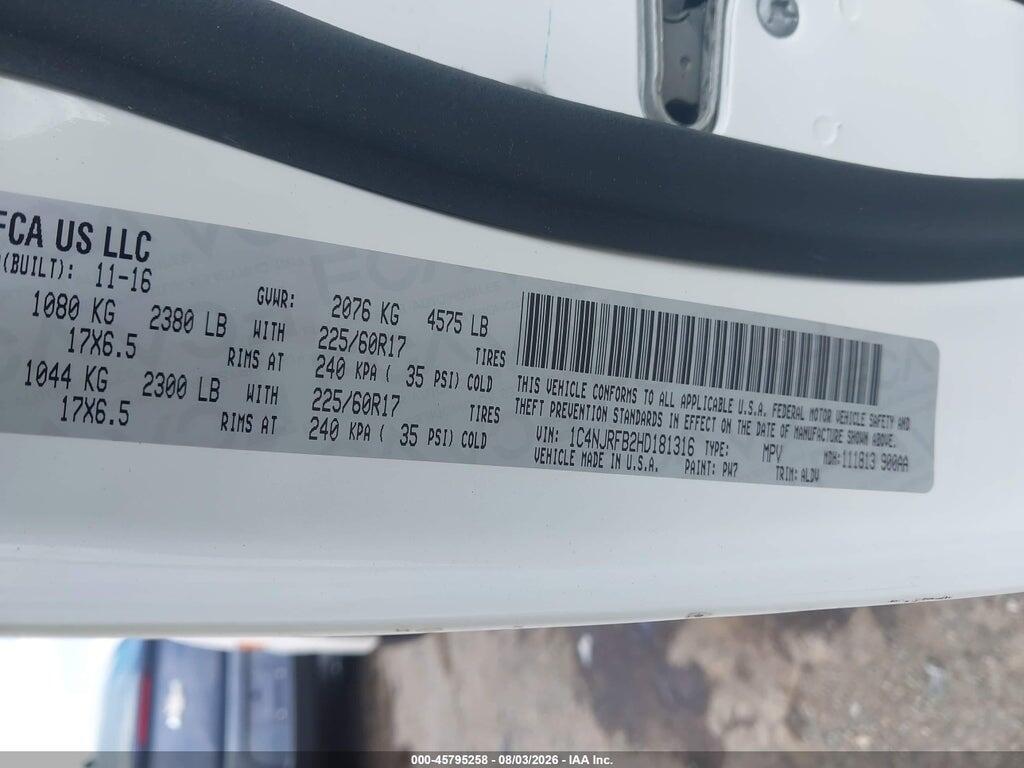 1C4NJRFB2HD181316 2017 JEEP PATRIOT photo no. 9