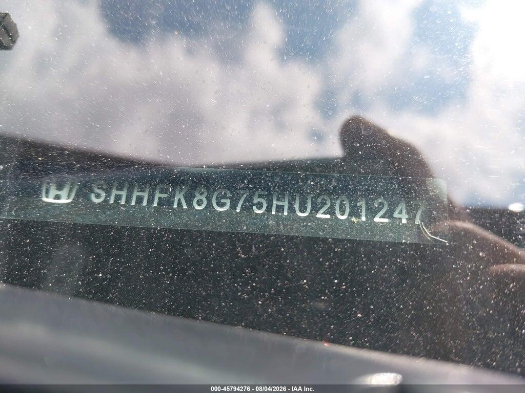 SHHFK8G75HU201247 2017 HONDA CIVIC photo no. 9