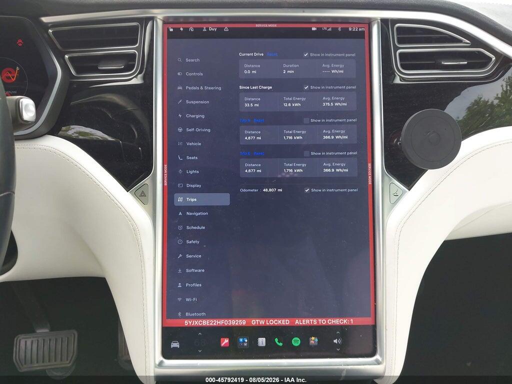 5YJXCBE22HF039259 2017 TESLA MODEL X photo no. 7