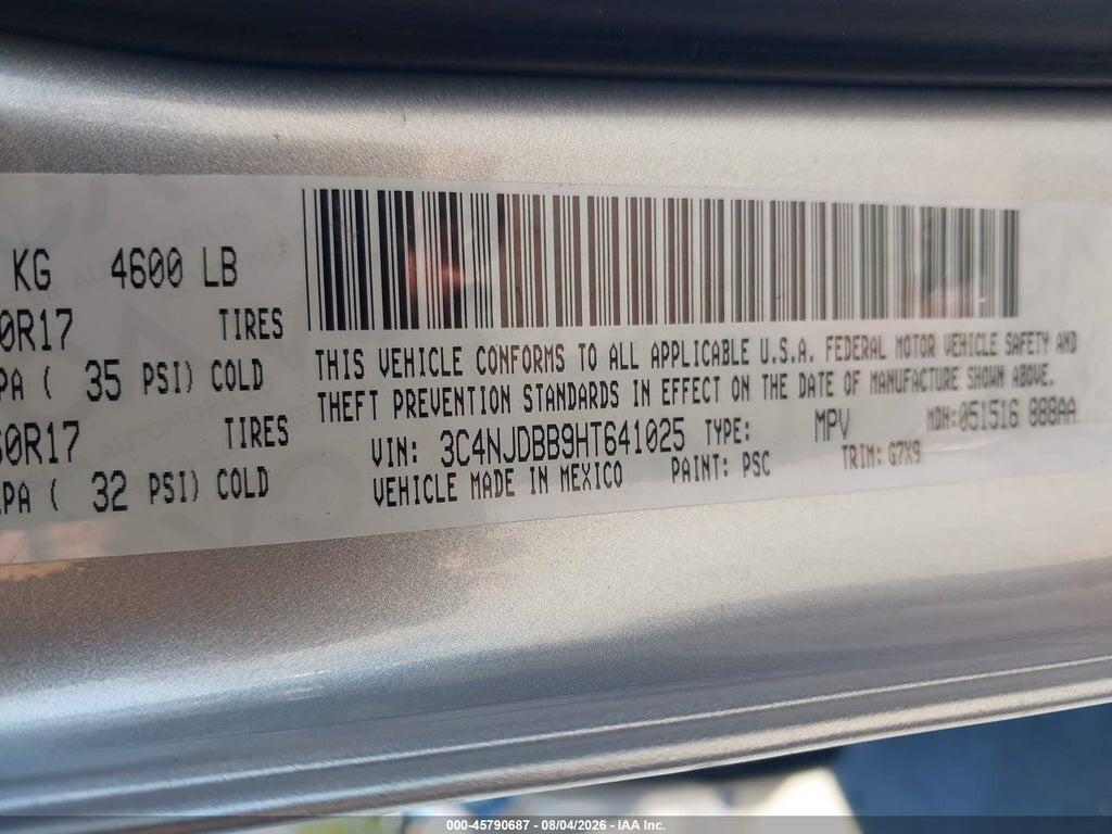 3C4NJDBB9HT641025 2017 JEEP NEW COMPASS photo no. 9