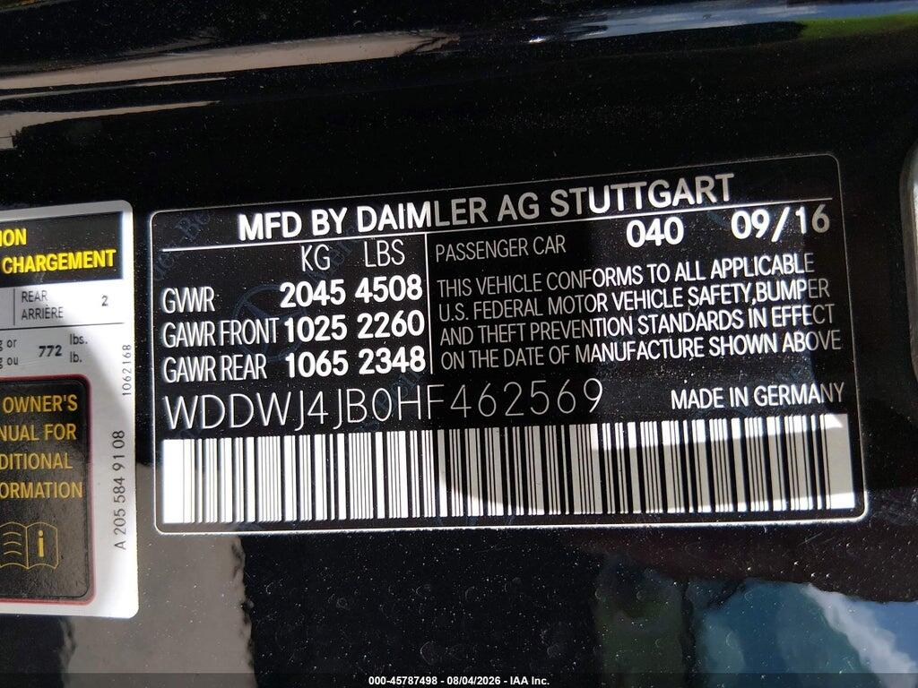 WDDWJ4JB0HF462569 2017 MERCEDES-BENZ C 300 photo no. 9