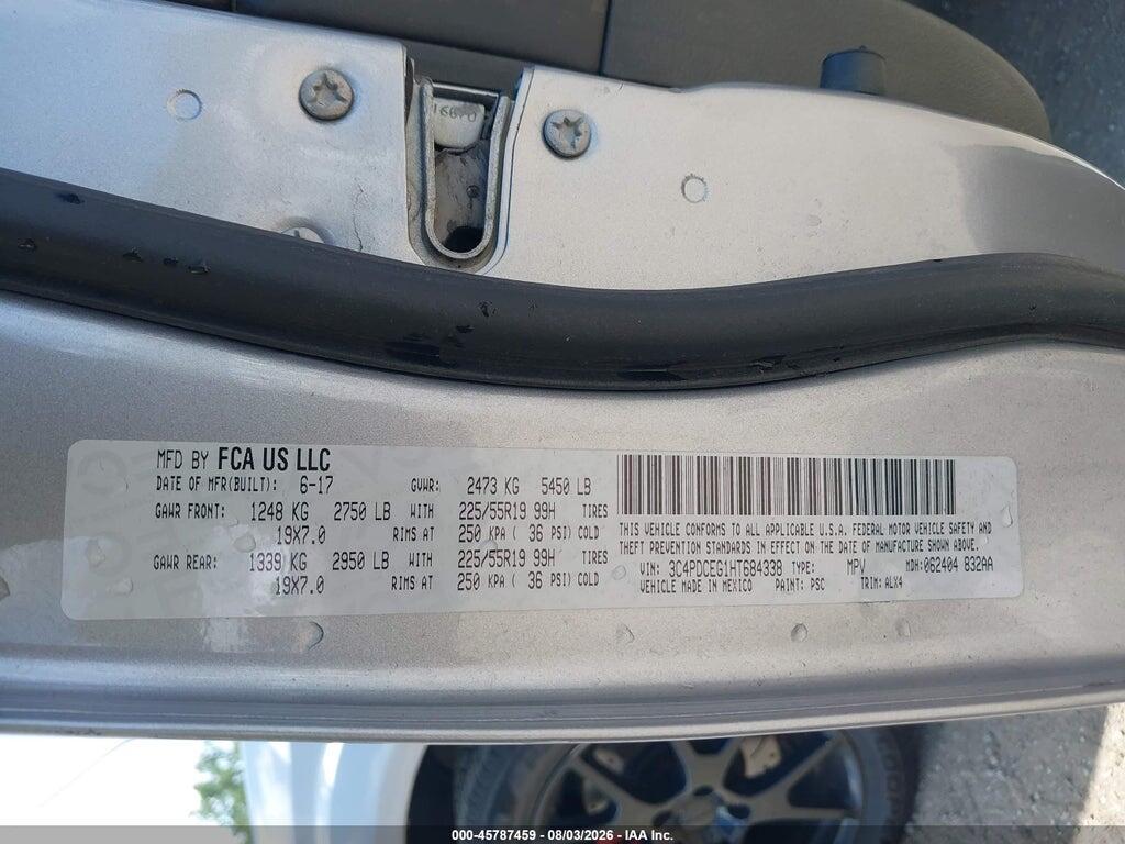 3C4PDCEG1HT684338 2017 DODGE JOURNEY photo no. 9