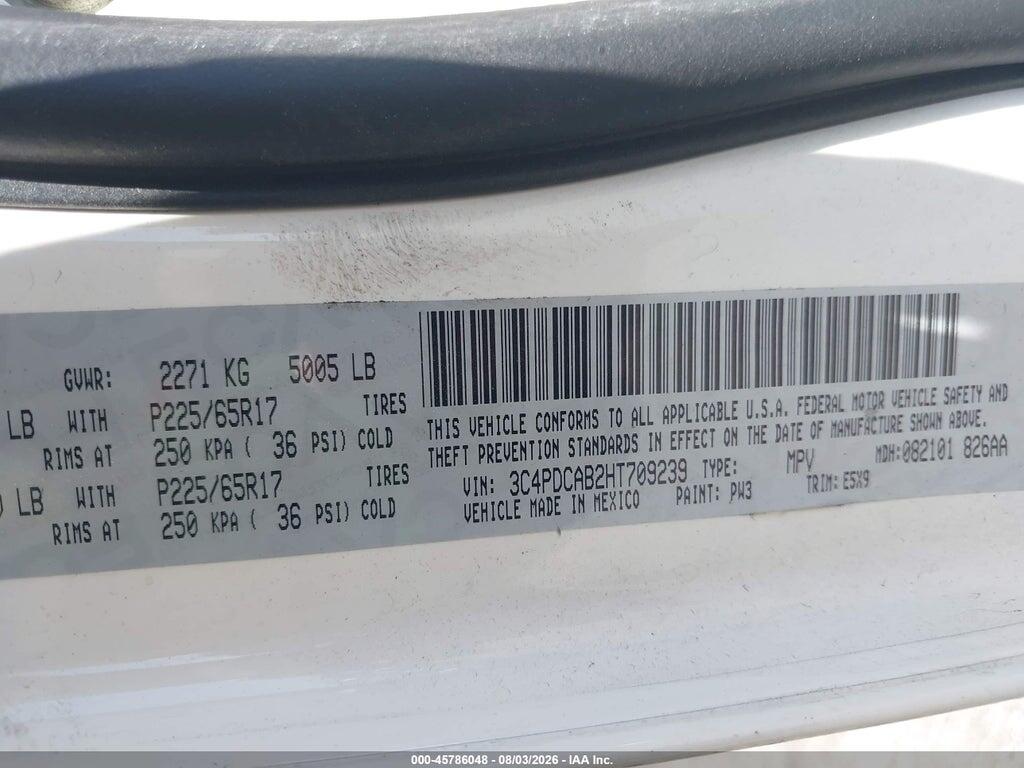 3C4PDCAB2HT709239 2017 DODGE JOURNEY photo no. 9
