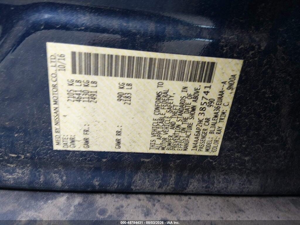 1N4AA6AP2HC385741 2017 NISSAN MAXIMA photo no. 9