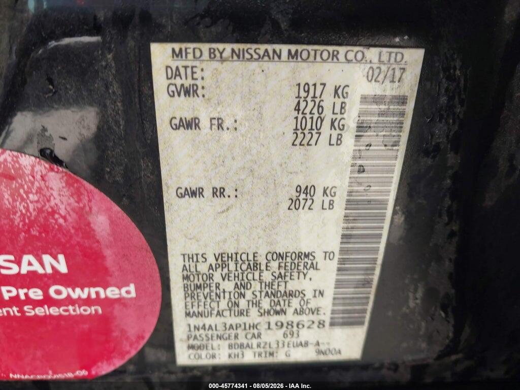 1N4AL3AP1HC198628 2017 NISSAN ALTIMA photo no. 9