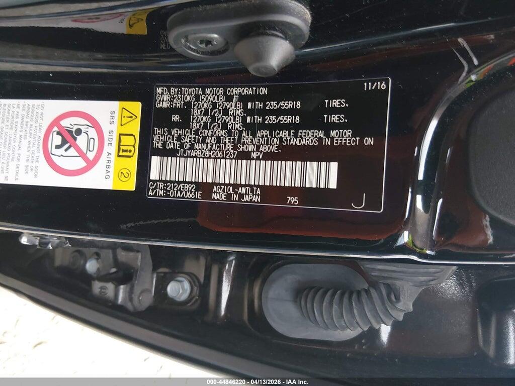 JTJYARBZ8H2061237 2017 LEXUS NX 200T photo no. 9