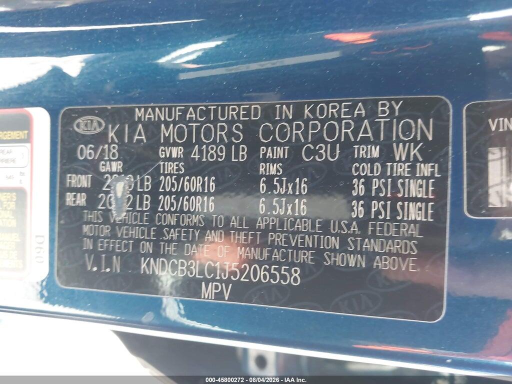 KNDCB3LC1J5206558 2018 KIA NIRO photo no. 9