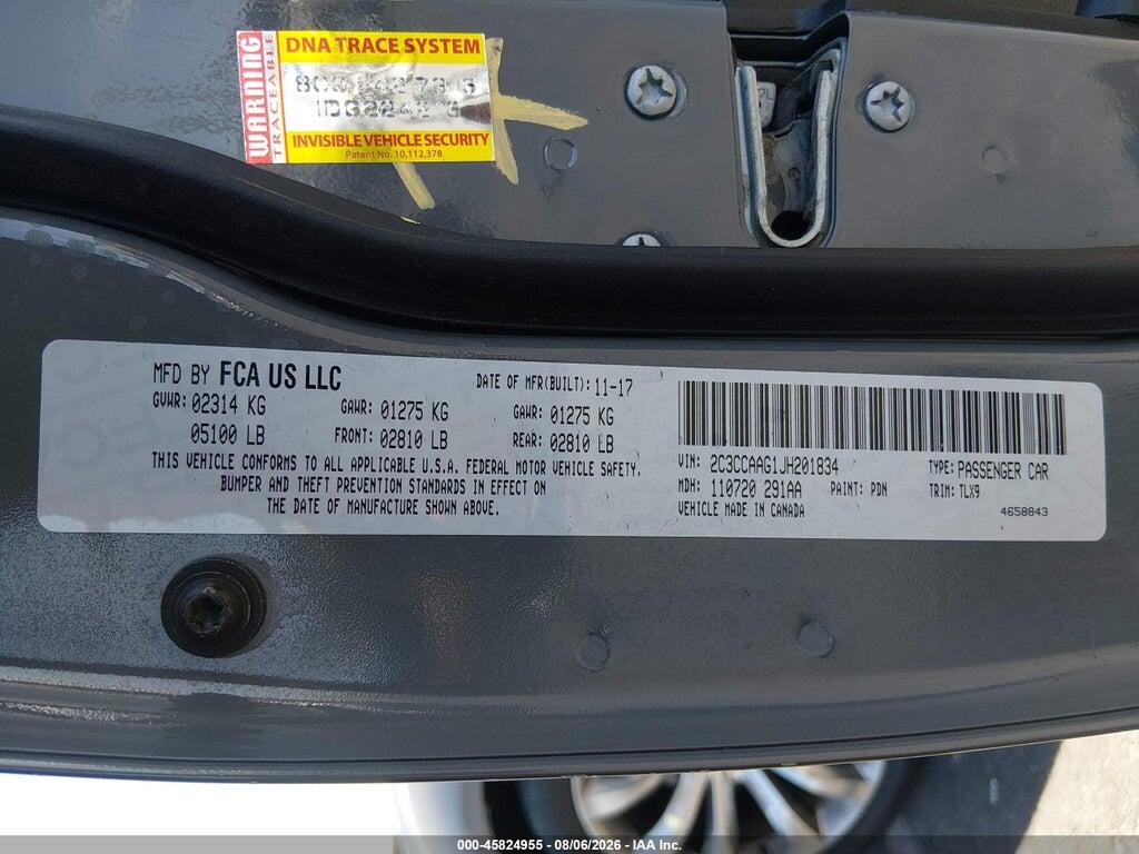 2C3CCAAG1JH201834 2018 CHRYSLER 300 photo no. 9