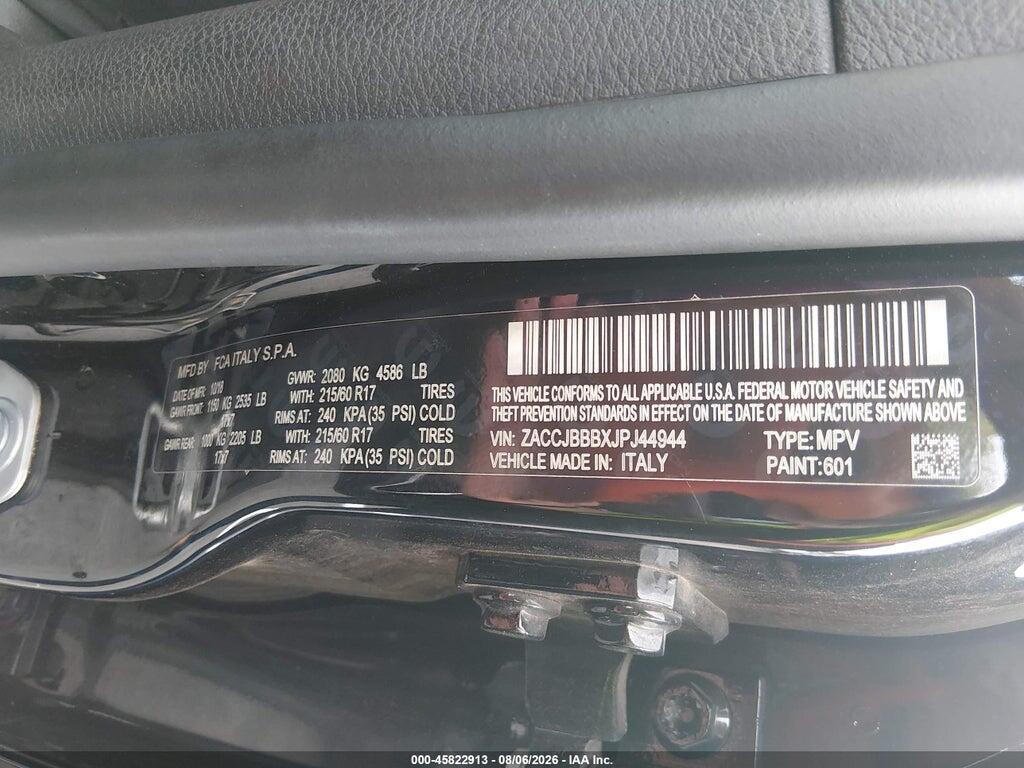ZACCJBBBXJPJ44944 2018 JEEP RENEGADE photo no. 9