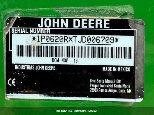 1P0620RXTJD006709 2018 JOHN DEERE 620R LOADER ATTACHMENT photo no. 5
