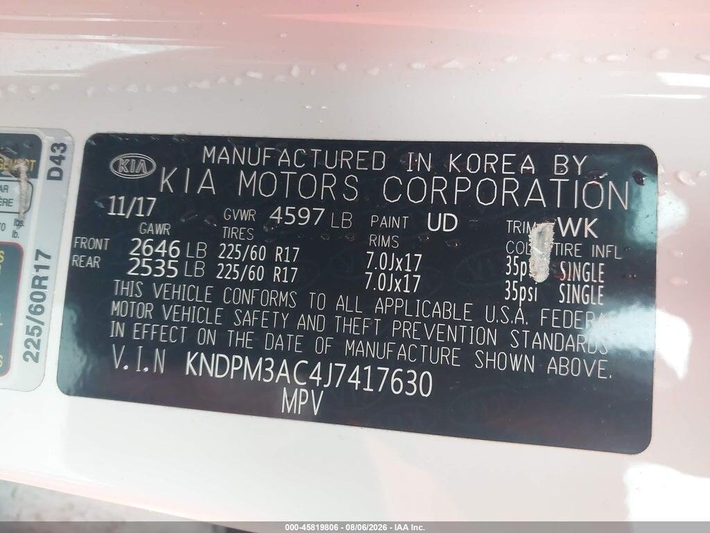 KNDPM3AC4J7417630 2018 KIA SPORTAGE photo no. 9