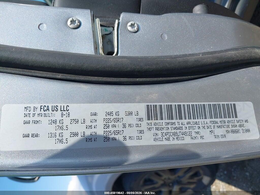 3C4PDCAB9JT449122 2018 DODGE JOURNEY photo no. 9