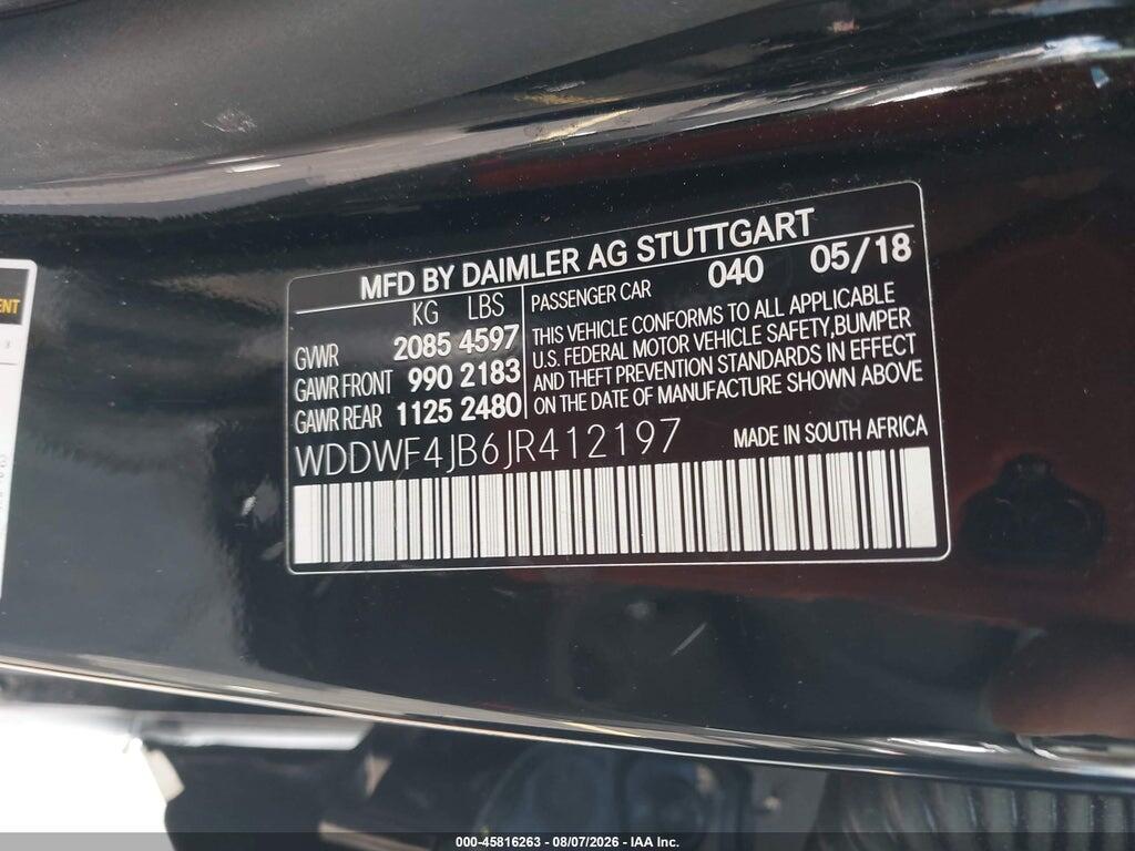 WDDWF4JB6JR412197 2018 MERCEDES-BENZ C 300 photo no. 9