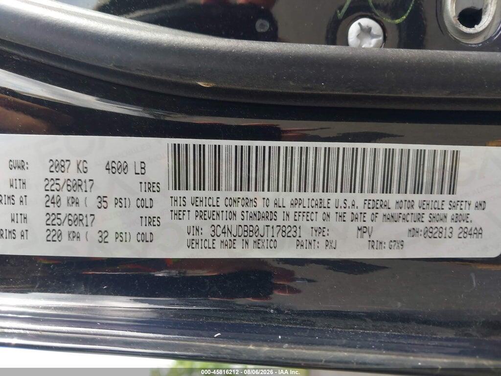 3C4NJDBB0JT178231 2018 JEEP COMPASS photo no. 9