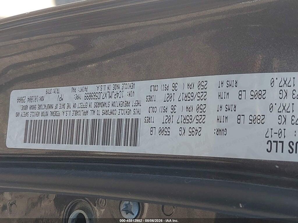 1C4PJMLX7JD569899 2018 JEEP CHEROKEE photo no. 9