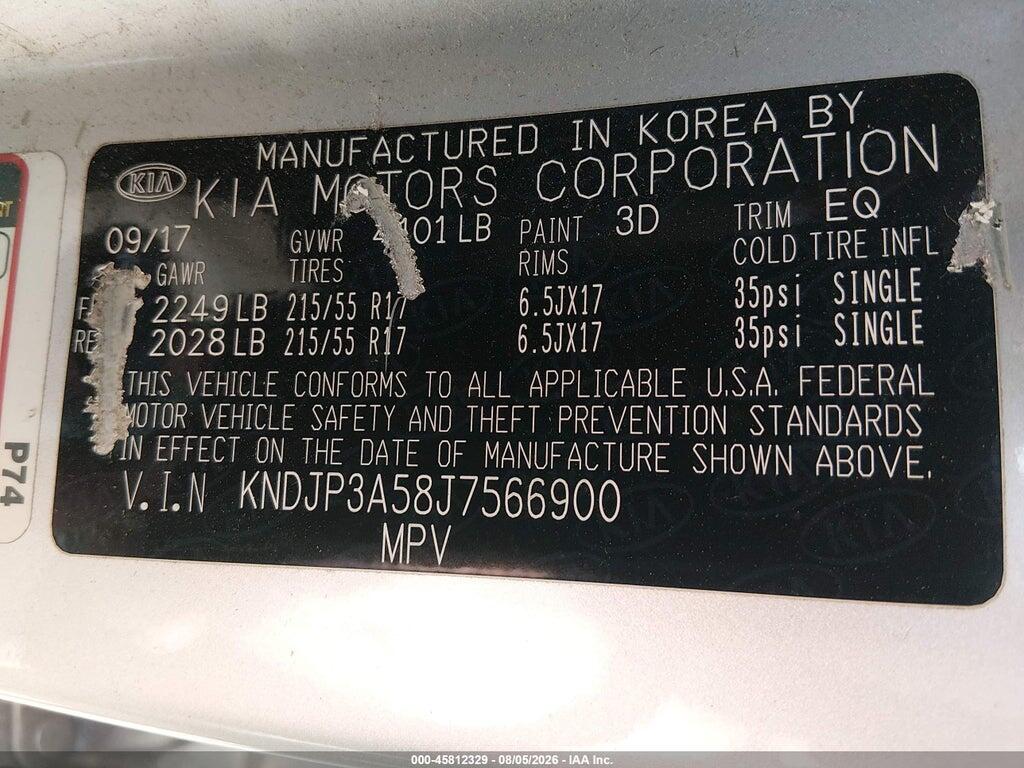 KNDJP3A58J7566900 2018 KIA SOUL photo no. 9