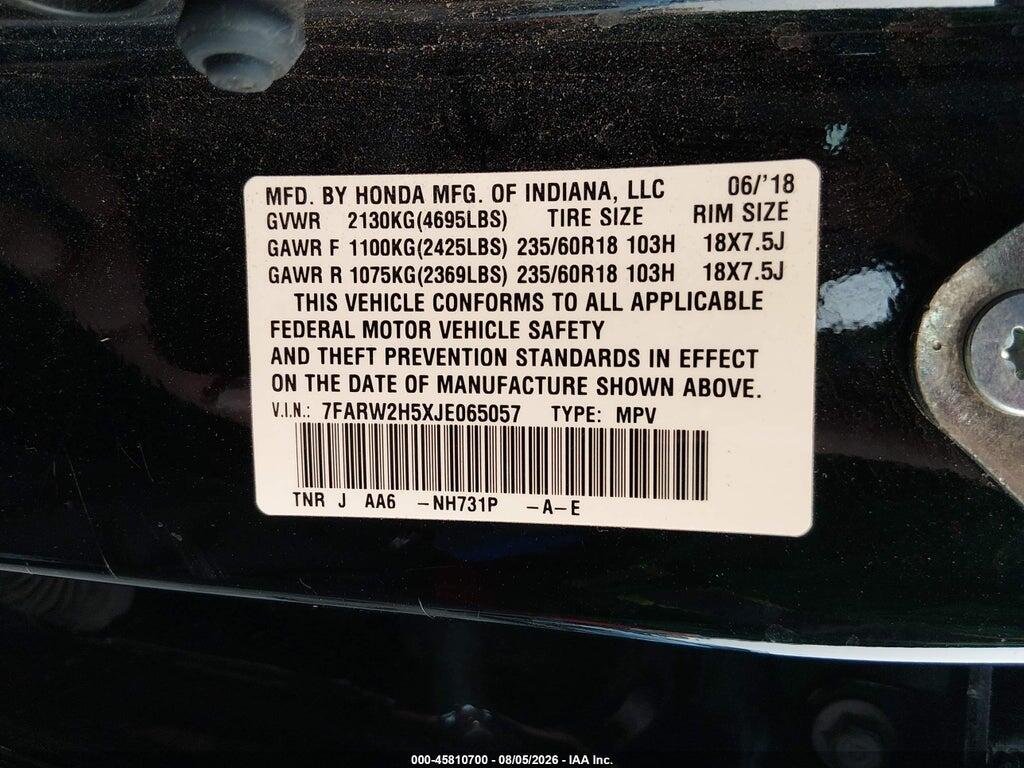 7FARW2H5XJE065057 2018 HONDA CR-V photo no. 9