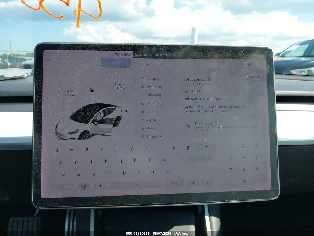 5YJ3E1EB5JF055951 2018 TESLA MODEL 3 photo no. 7