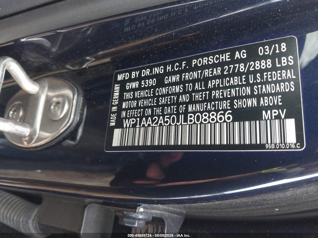WP1AA2A50JLB08866 2018 PORSCHE MACAN photo no. 9