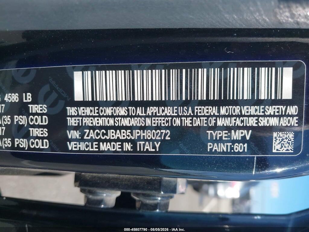 ZACCJBAB5JPH80272 2018 JEEP RENEGADE photo no. 9