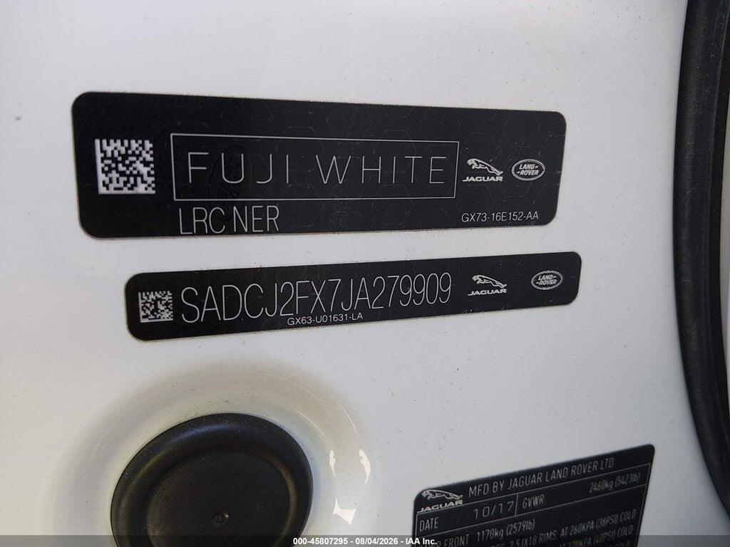 SADCJ2FX7JA279909 2018 JAGUAR F-PACE photo no. 9