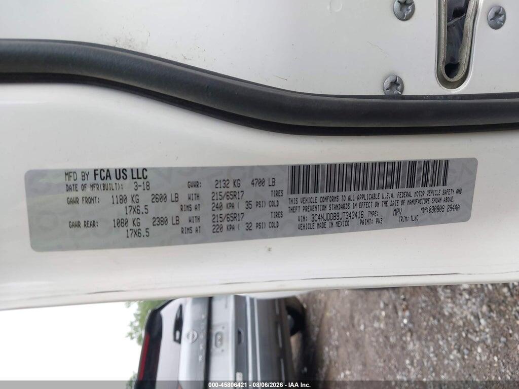 3C4NJDDB9JT343416 2018 JEEP COMPASS photo no. 9